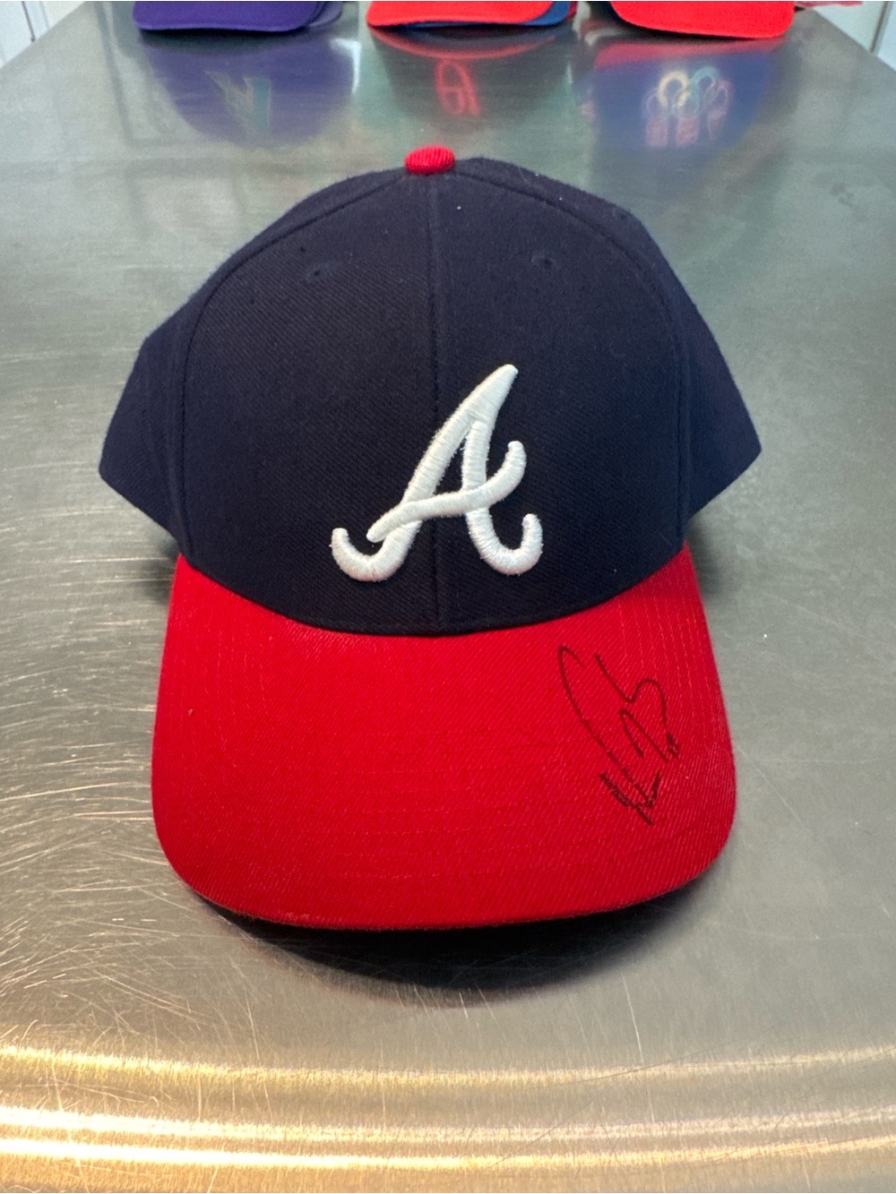 Signed(Wes Helms) Braves Hat